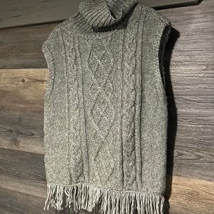 L Dark Grey Knitted Vest
